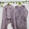 Luxury pret 21 Cotton Lining Organza Tunic & Cigarette Pants With Duptta pakistani Collection Wholesale