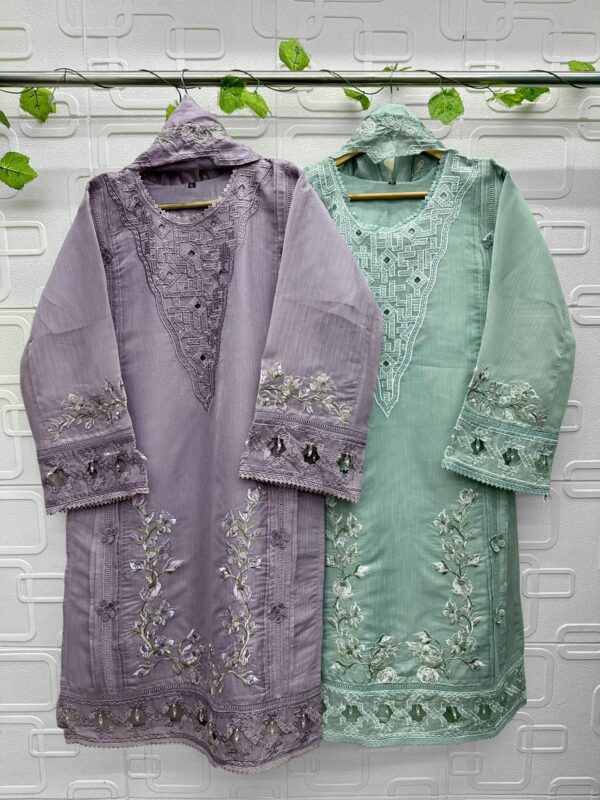 Stylish Luxury pret 21 Cotton Lining Organza Tunic & Cigarette Pants With Duptta pakistani Collection Wholesale 2026