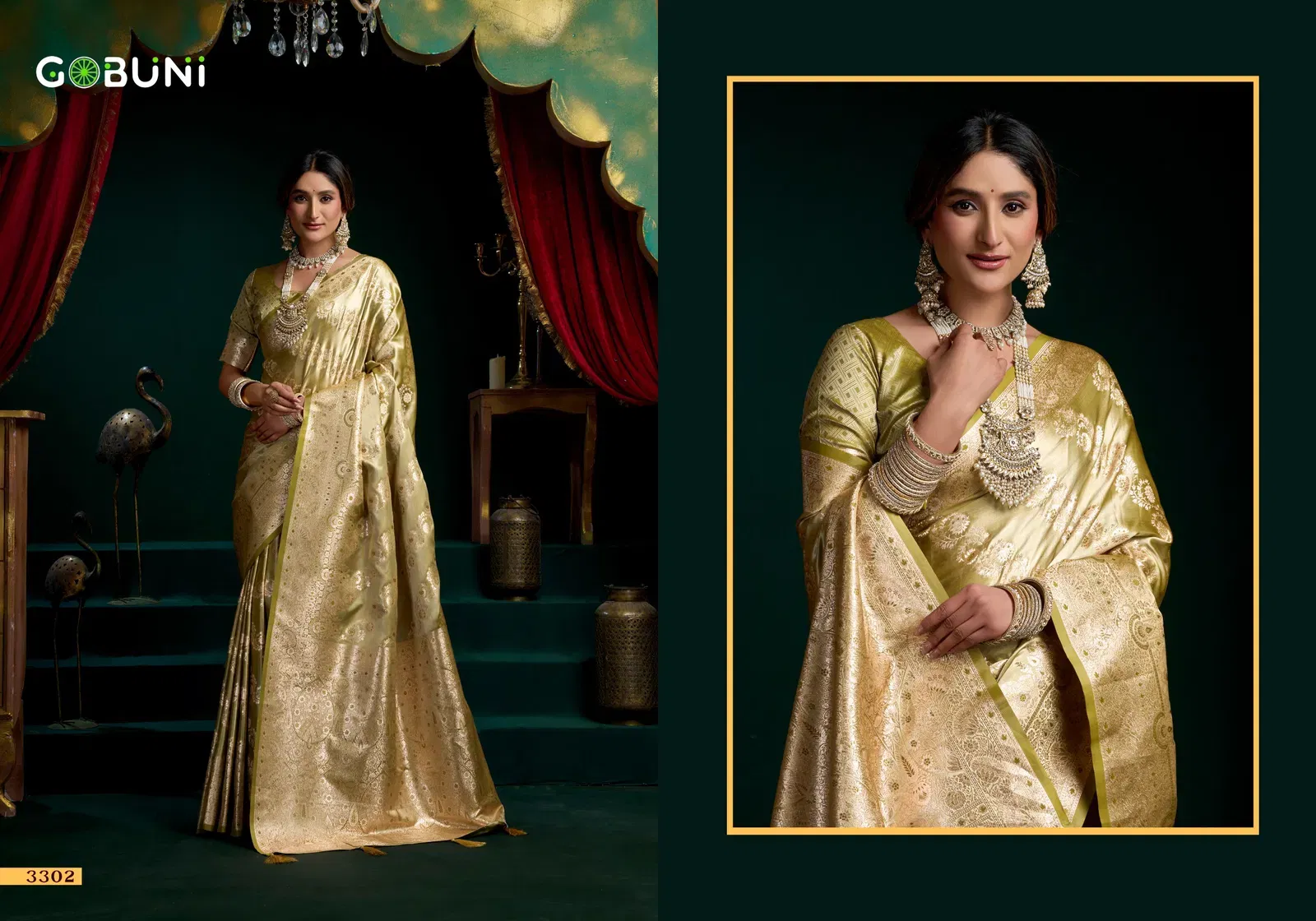 Stylish Gobuni Shreemati Satin Silk Fancy Pumpum Pallu Saree Collection Wholesale 2026