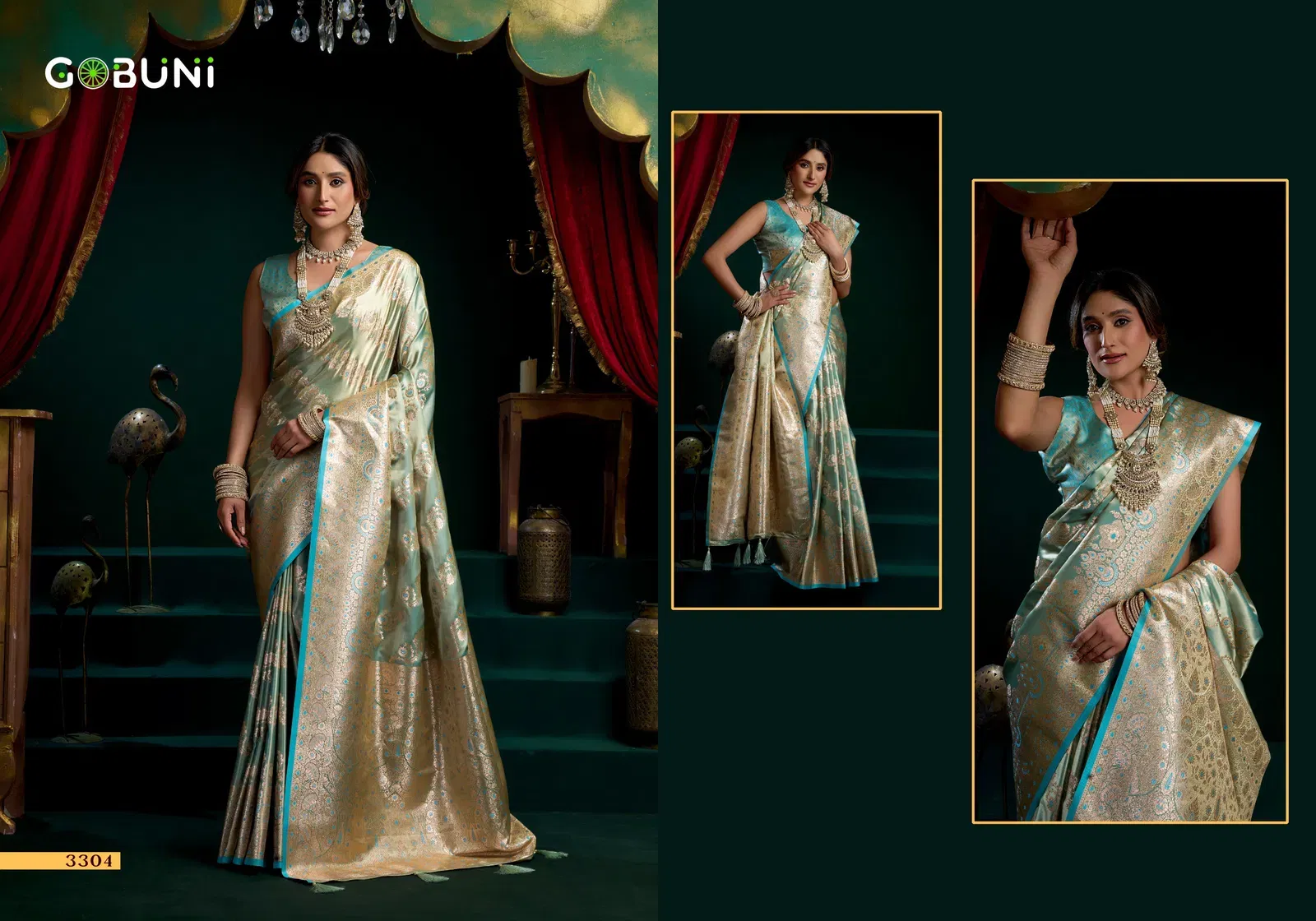 Stylish Gobuni Shreemati Satin Silk Fancy Pumpum Pallu Saree Collection Wholesale 2026