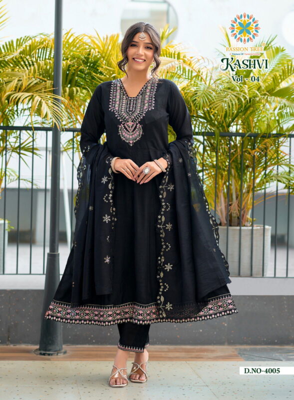 Latest Kashvi Vol 4 By Passion Tree Vichitra Silk With Work Top Bottom And Dupatta Collection Wholesale 2026