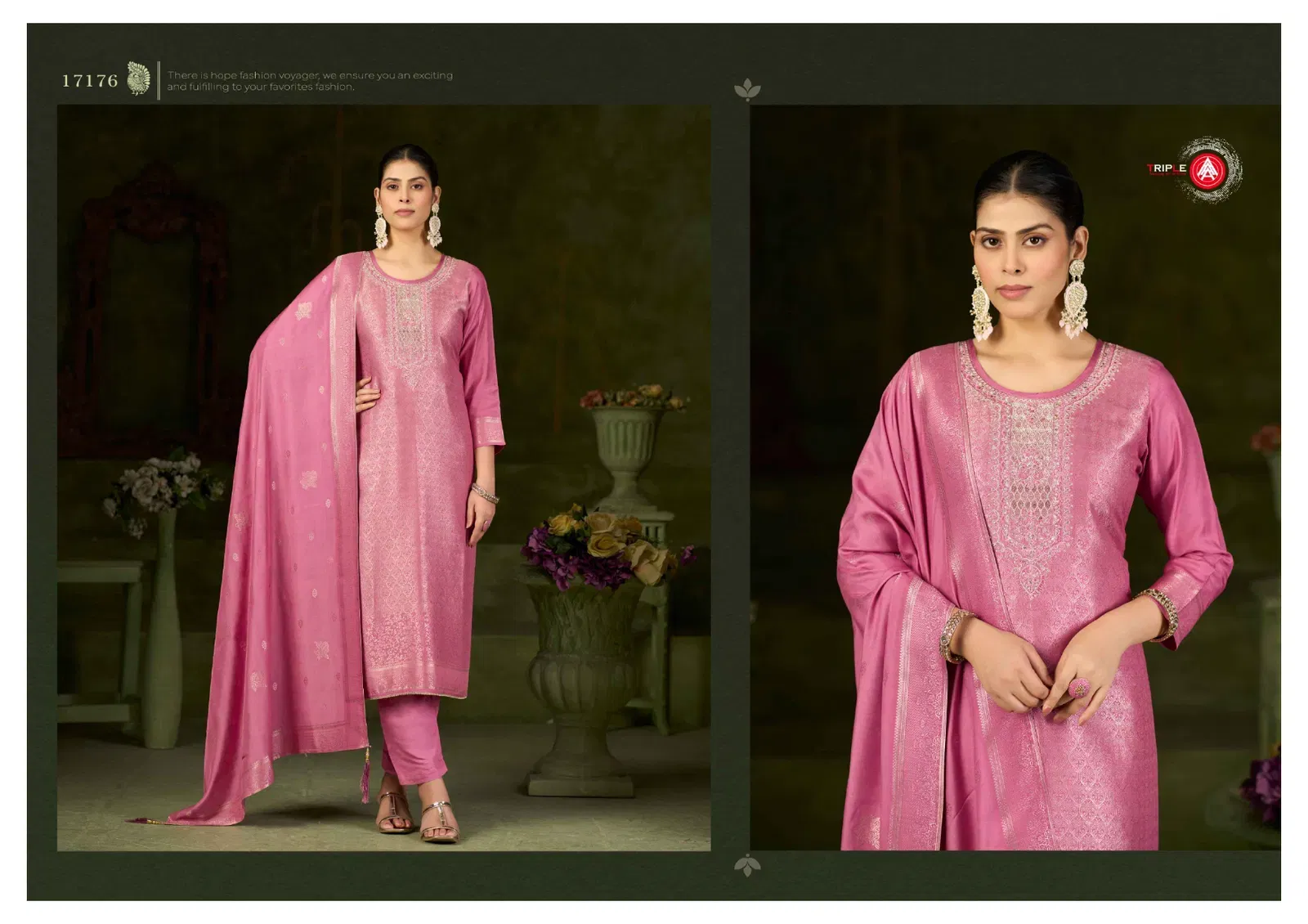 Buy Triple Aaa Debotri Vol 3 Maslin Jacquard With Work Dress Material Collection Wholesale 2026