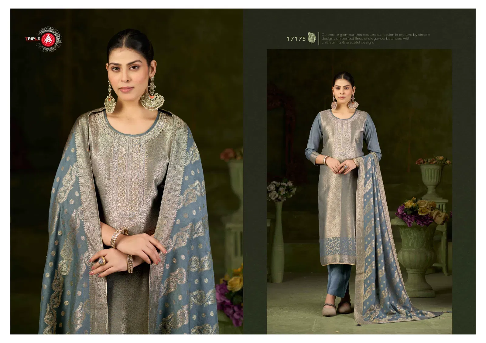 Buy Triple Aaa Debotri Vol 3 Maslin Jacquard With Work Dress Material Collection Wholesale 2026