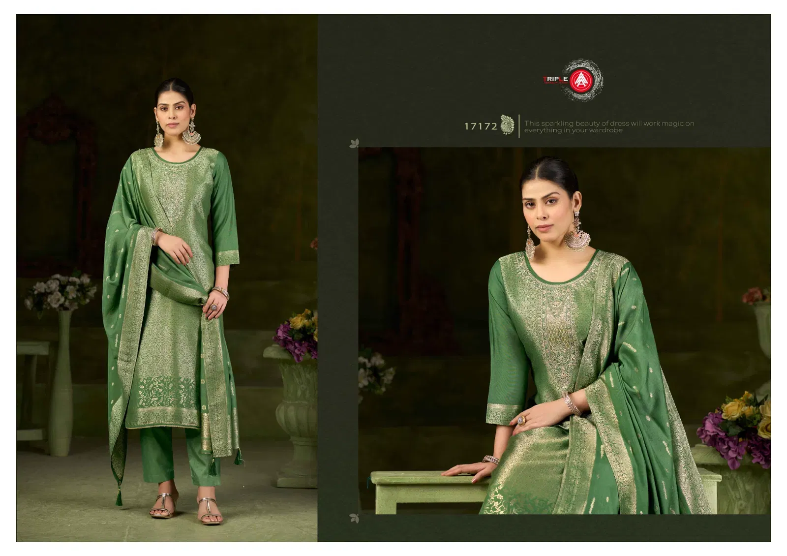 Buy Triple Aaa Debotri Vol 3 Maslin Jacquard With Work Dress Material Collection Wholesale 2026