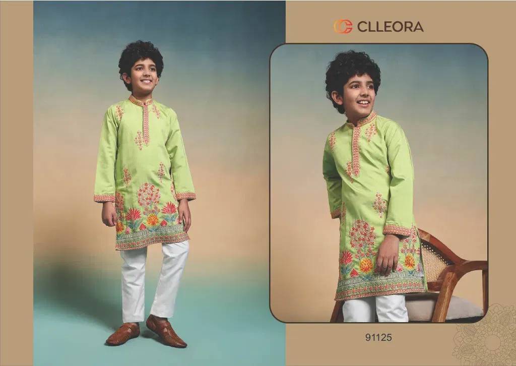 Latest Clleora Tradi Kidz Viscose Silk Thread Work Kurta And Pant Collection Wholesale 2026