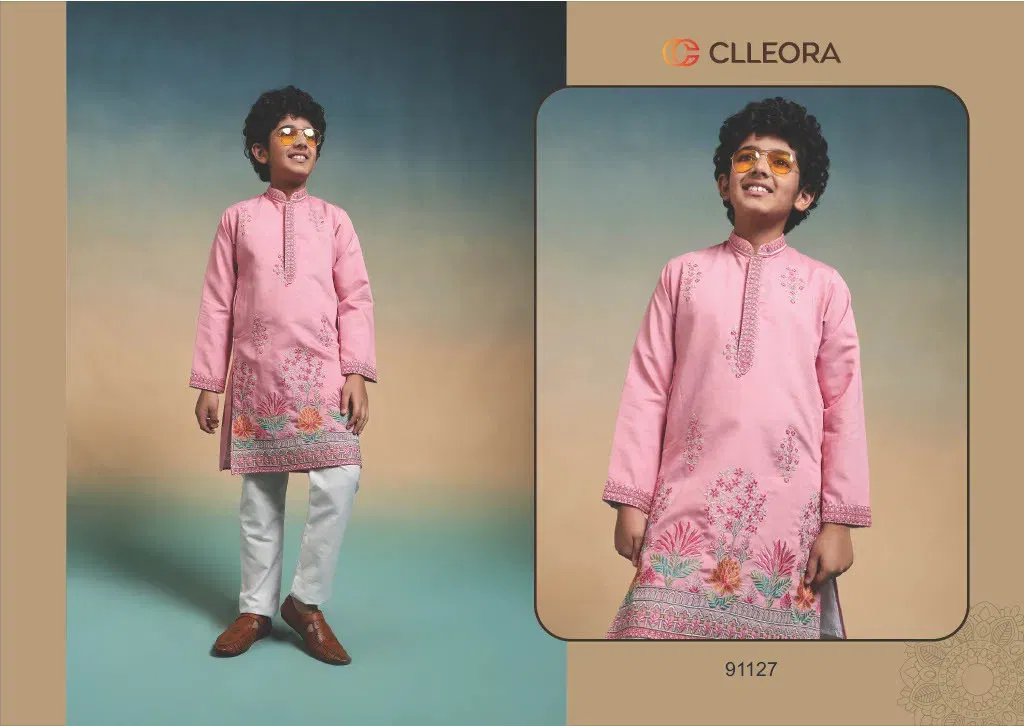 Latest Clleora Tradi Kidz Viscose Silk Thread Work Kurta And Pant Collection Wholesale 2026