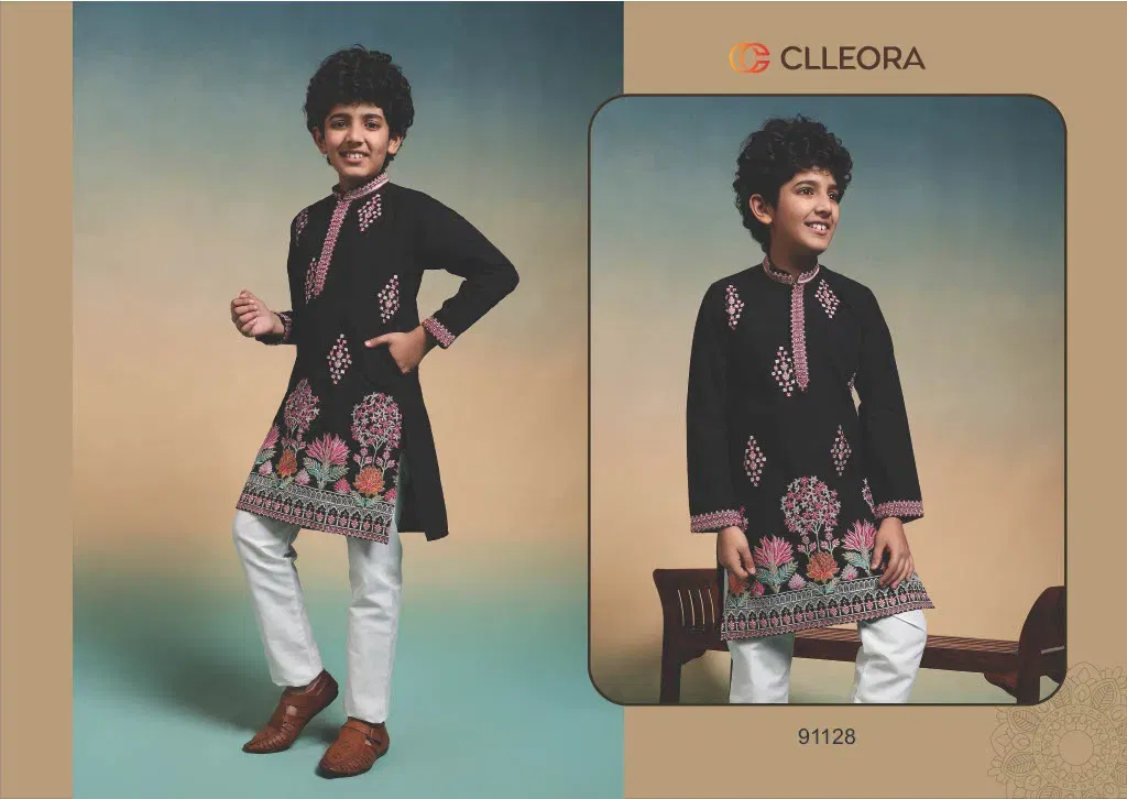 Latest Clleora Tradi Kidz Viscose Silk Thread Work Kurta And Pant Collection Wholesale 2026