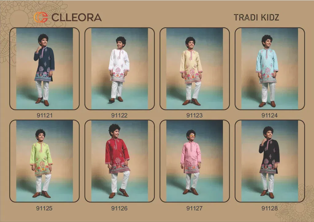 Latest Clleora Tradi Kidz Viscose Silk Thread Work Kurta And Pant Collection Wholesale 2026