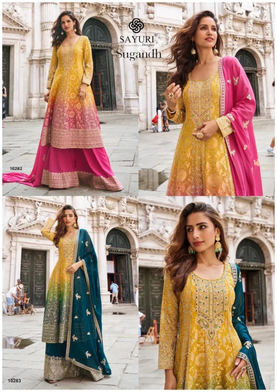 Buy Sayuri Sugandh Viscose Silk With Embroidered Work Top Bottom And Dupatta Collection Wholesale 2026 7 Buy Sayuri Sugandh Viscose Silk With Embroidered Work Top Bottom And Dupatta Collection Wholesale 2026