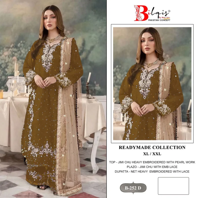 Buy Bilqis B 252 A To D Readymade Jimmy Choo Embroidered Pakistani Suits Collection Wholesale 2026