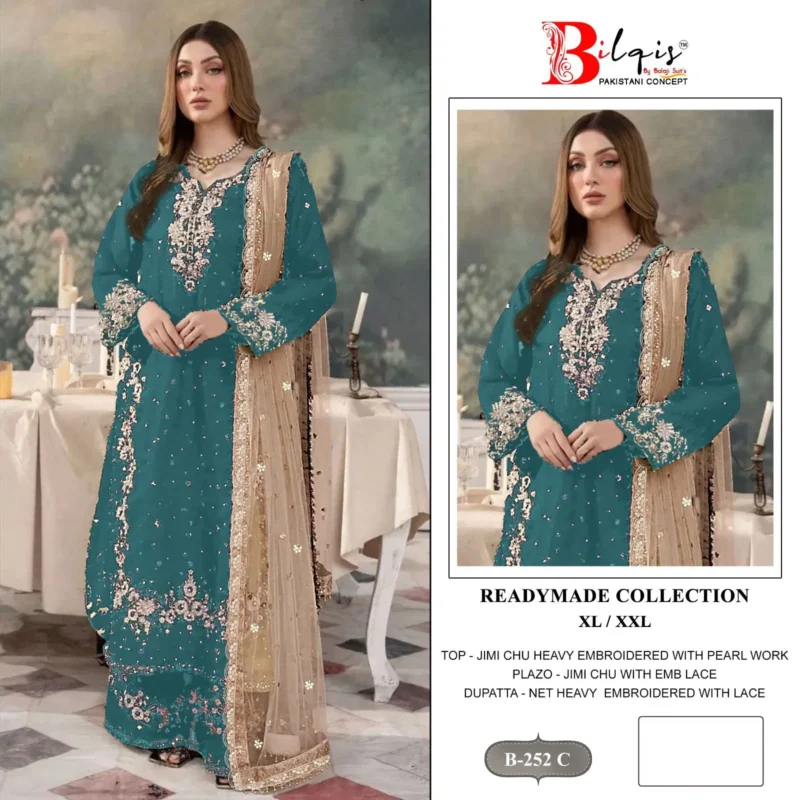 Buy Bilqis B 252 A To D Readymade Jimmy Choo Embroidered Pakistani Suits Collection Wholesale 2026