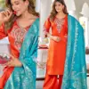 Naisha K 645 Roman Glass With Work Kurti Pant And Dupatta Collection Wholesale
