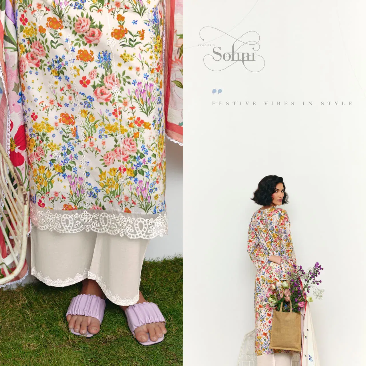 Beautiful Kimora Sohni Mehraab Lawn Cotton Digital Print With Work Salwar Kameez Collection Wholesale 2026