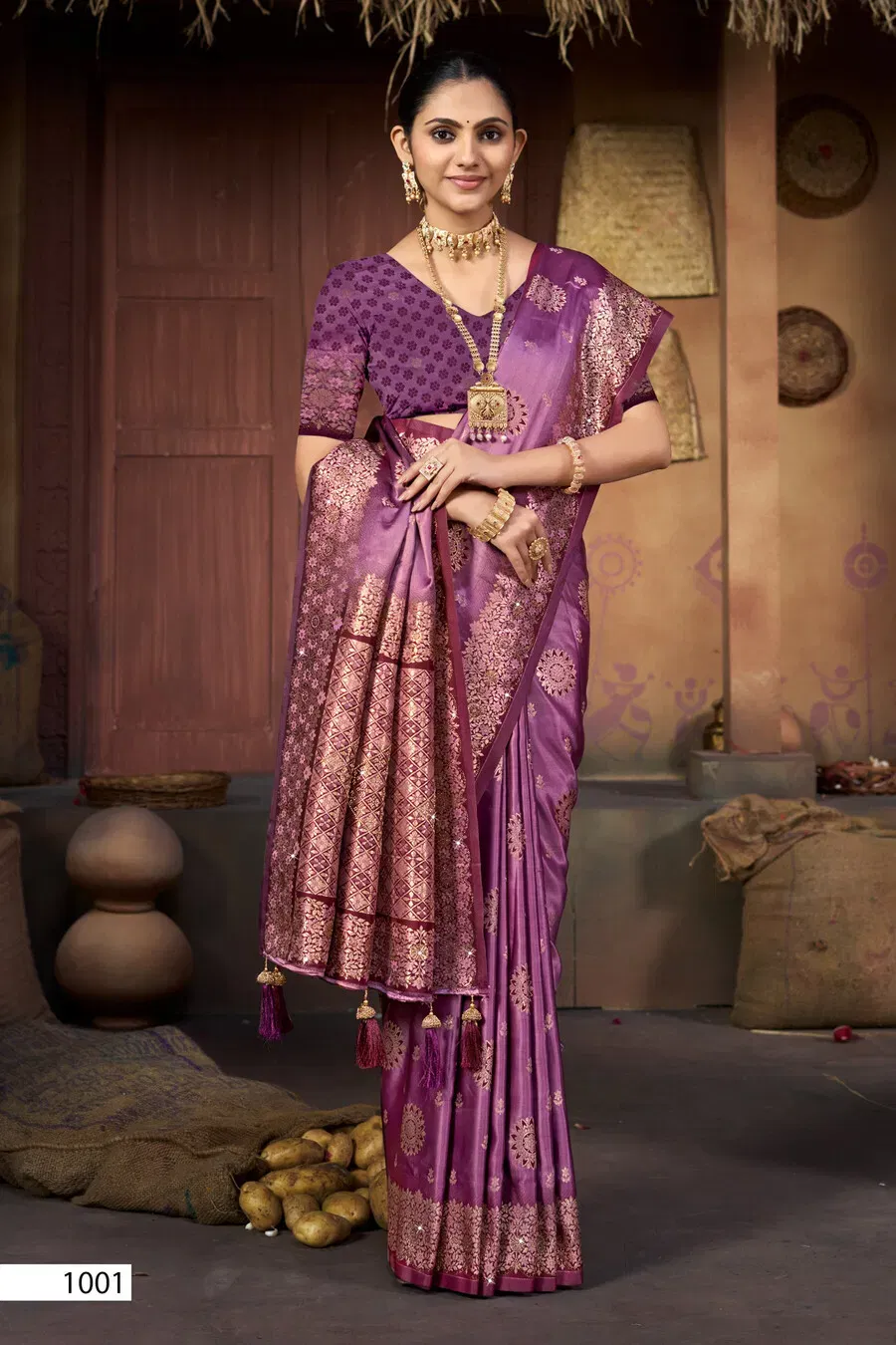 Latest Saroj Sandalwood Satin Saroski Vol 1 Rich Pallu Silk Saree Collection Wholesale 2026
