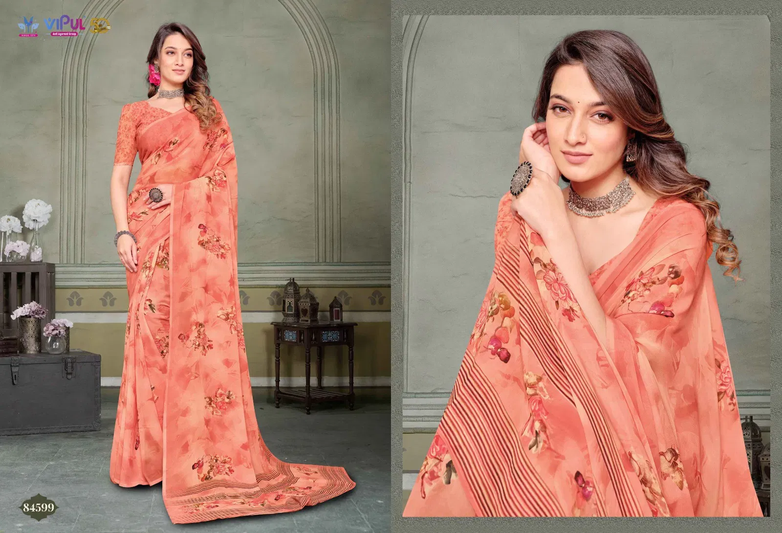 Stylish Vipul Riddhi Vol 10 Georgette Casual Wear Saree Collection Wholesale 2026
