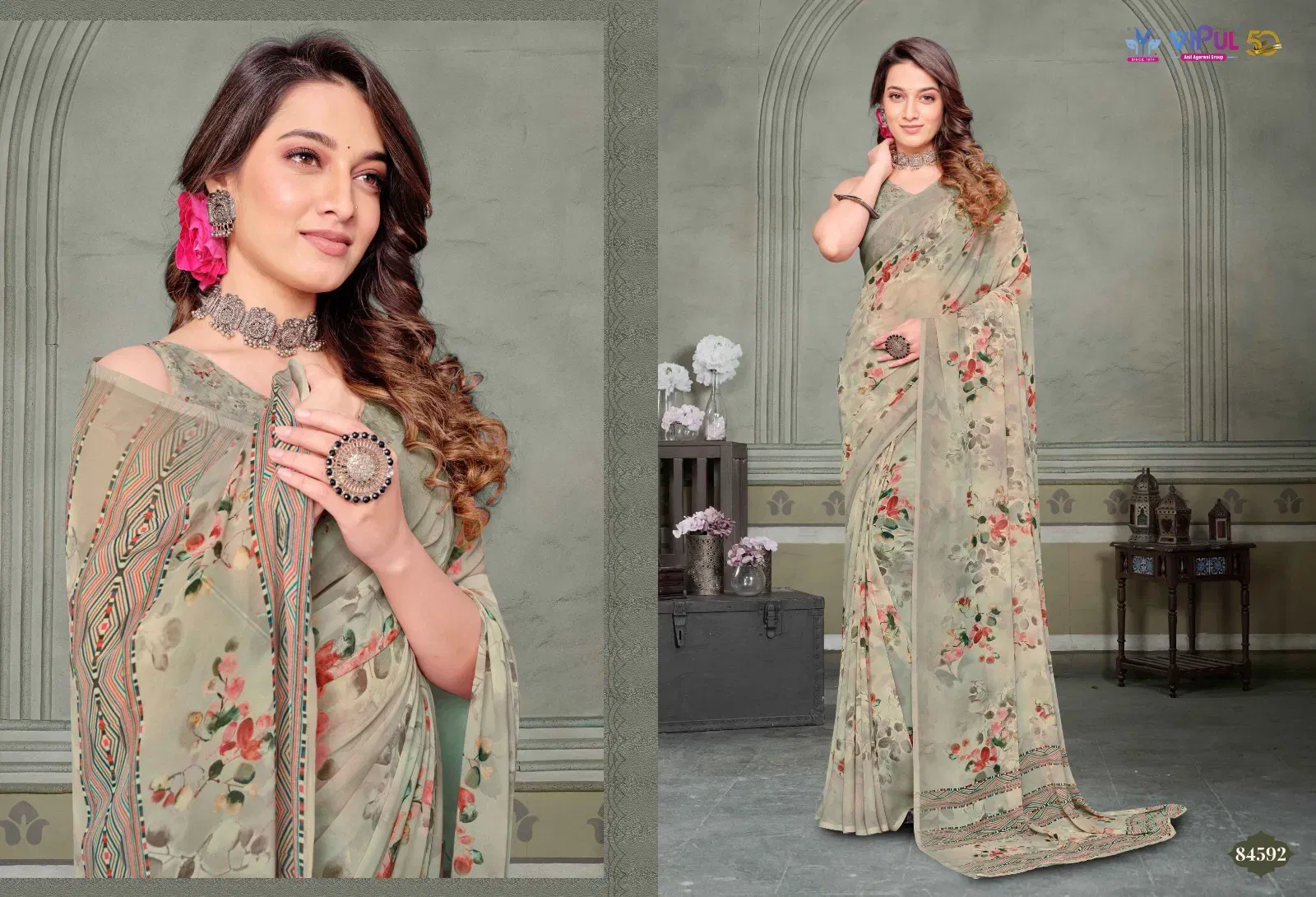Stylish Vipul Riddhi Vol 10 Georgette Casual Wear Saree Collection Wholesale 2026
