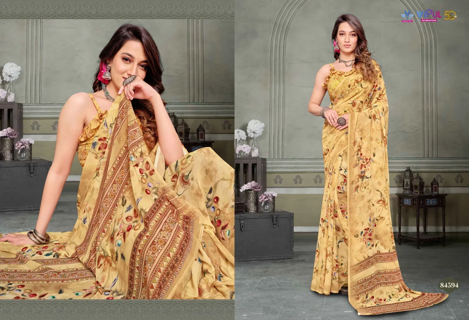 Stylish Vipul Riddhi Vol 10 Georgette Casual Wear Saree Collection Wholesale 2026