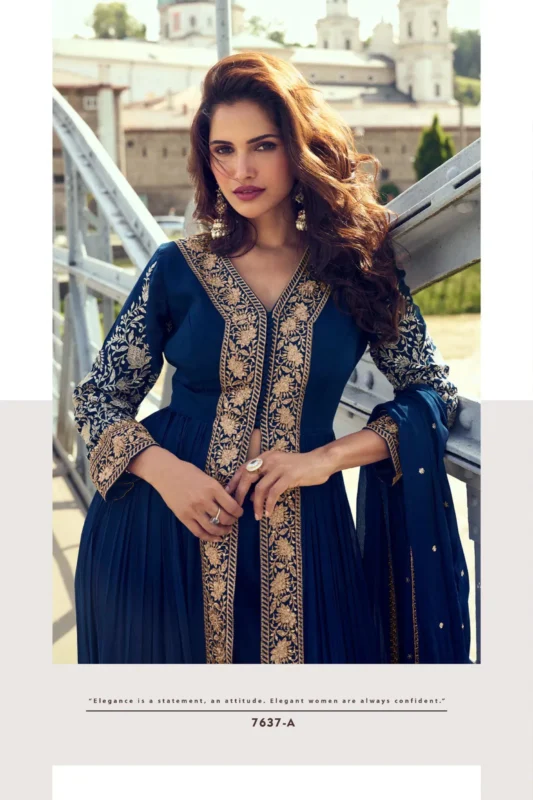 Beautiful Gulkayra Meera Chinon With Embroidery Work Top Bottom And Dupatta Collection Wholesale 2026