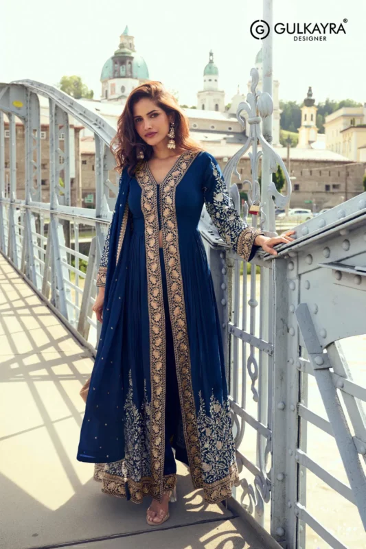 Beautiful Gulkayra Meera Chinon With Embroidery Work Top Bottom And Dupatta Collection Wholesale 2026