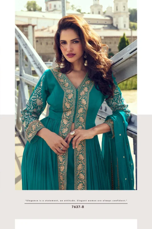 Beautiful Gulkayra Meera Chinon With Embroidery Work Top Bottom And Dupatta Collection Wholesale 2026