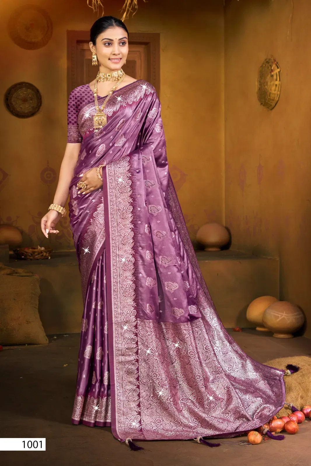 Stylish Saroj Sandalwood Satin Saroski Vol 2 Rich Pallu Silk Saree Collection Wholesale 2026