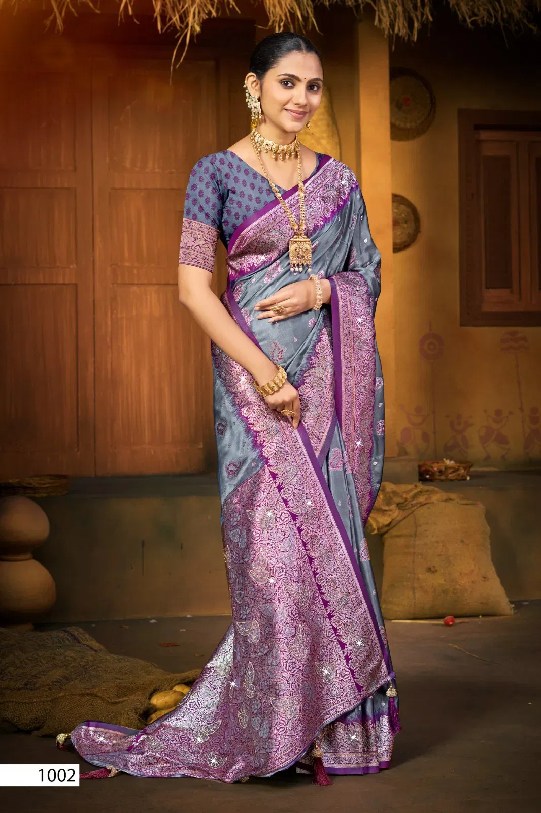Stylish Saroj Sandalwood Satin Saroski Vol 2 Rich Pallu Silk Saree Collection Wholesale 2026