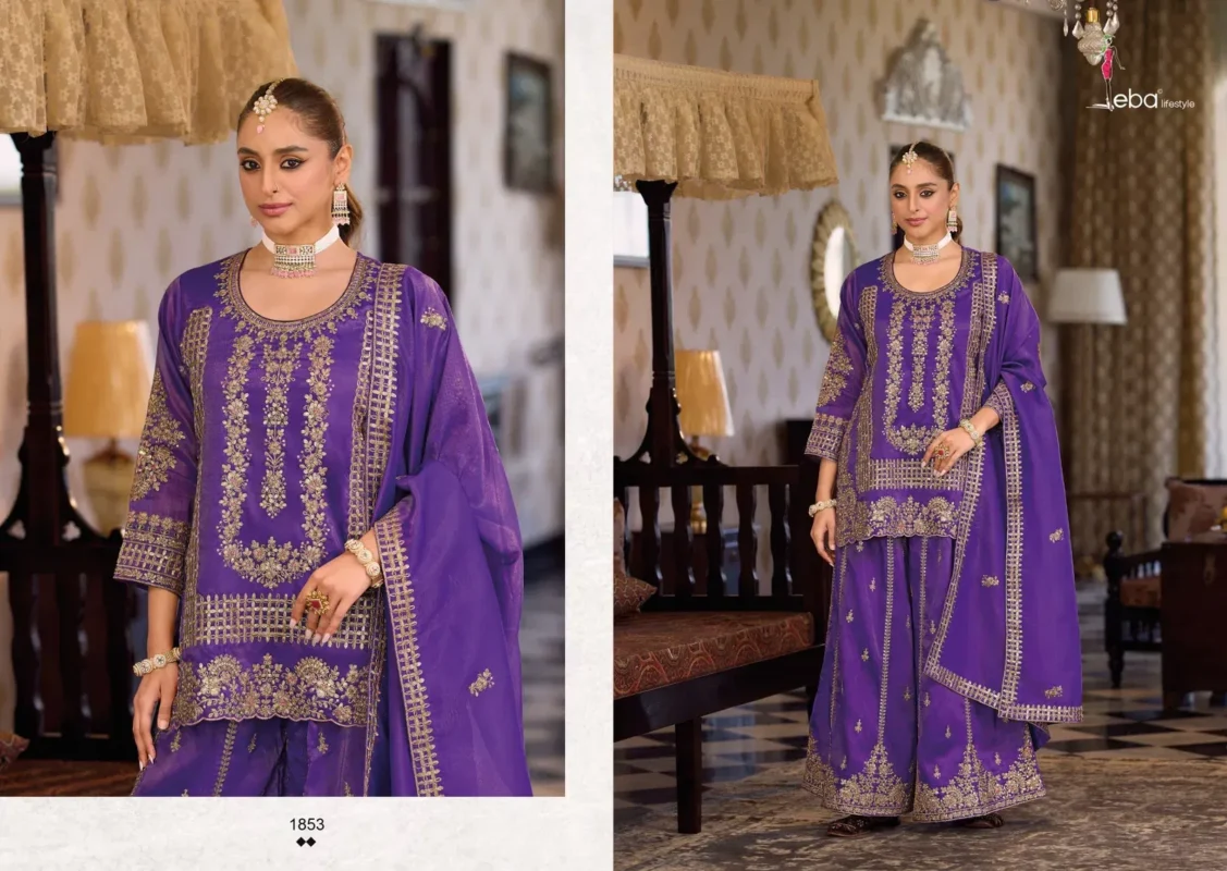 Latest Eba Aafrin Nx Chinon With Embroidery Work Top Bottom And Dupatta Collection Wholesale 2026 3 Latest Eba Aafrin Nx Chinon With Embroidery Work Top Bottom And Dupatta Collection Wholesale 2026