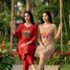 Kajri Vol 1 Dhabu Cotton Embroidery Kurti And Bottom Collection Wholesale