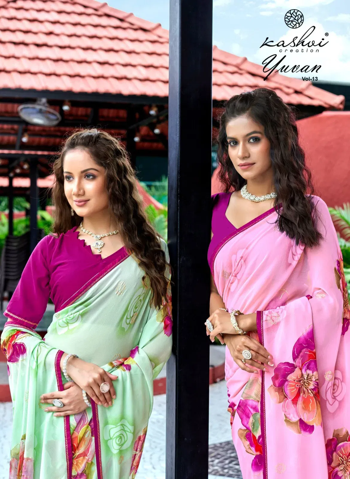 Kashvi Yuvan Vol 13 Georgette Casual Wear Saree Collection Wholesale