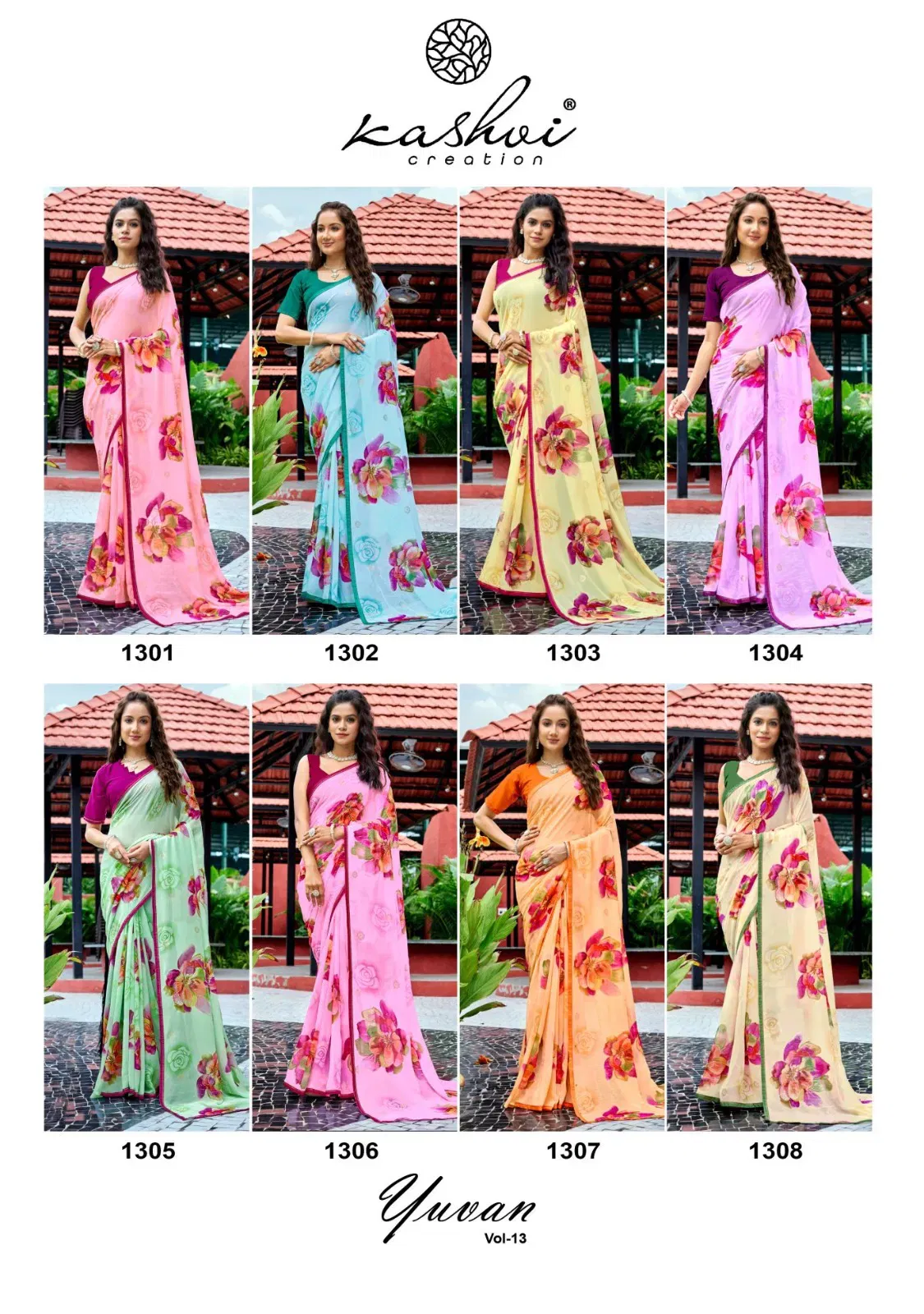 Stylish Kashvi Yuvan Vol 13 Georgette Casual Wear Saree Collection Wholesale 2026
