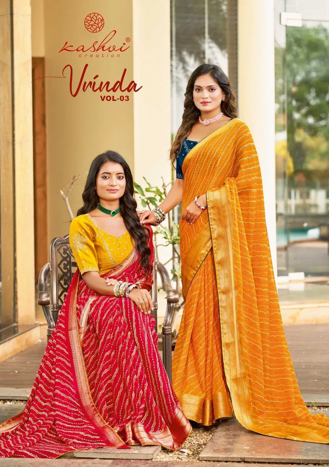 Kashvi Vrinda Vol 3 Marshmello With Zari Border Saree Collection Wholesale