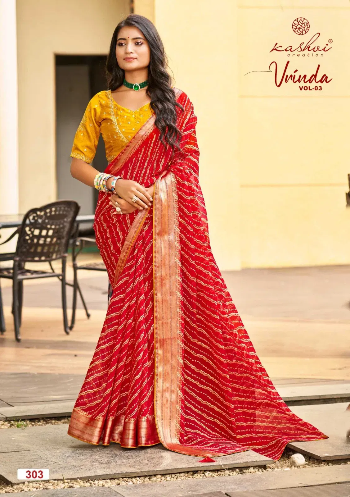 Buy Kashvi Vrinda Vol 3 Marshmello With Zari Border Saree Collection Wholesale 2026