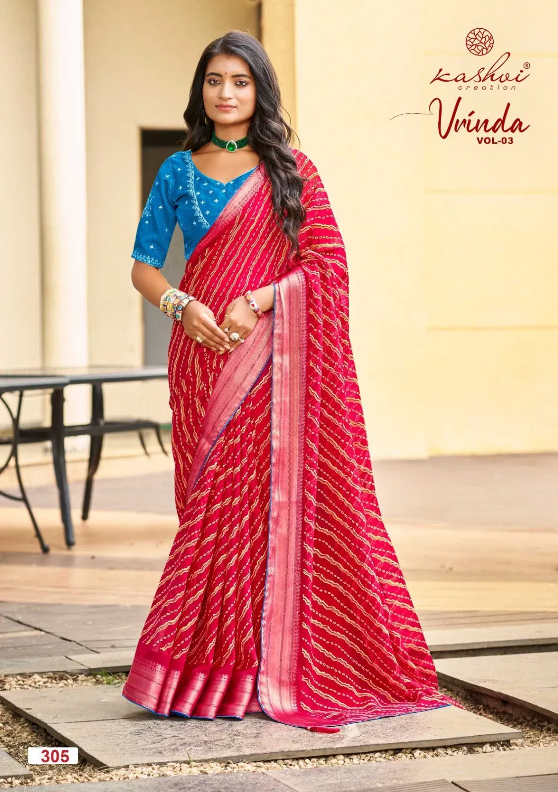 Buy Kashvi Vrinda Vol 3 Marshmello With Zari Border Saree Collection Wholesale 2026