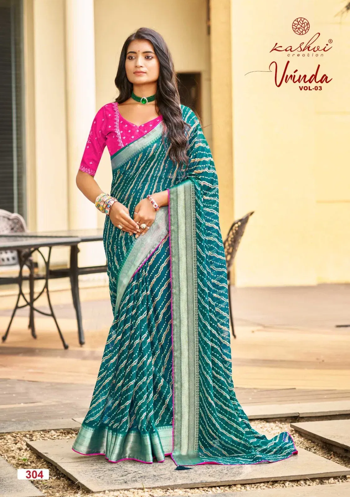 Buy Kashvi Vrinda Vol 3 Marshmello With Zari Border Saree Collection Wholesale 2026
