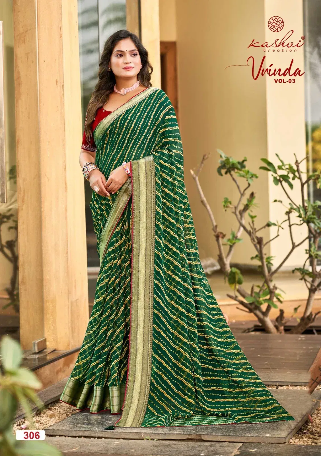 Buy Kashvi Vrinda Vol 3 Marshmello With Zari Border Saree Collection Wholesale 2026