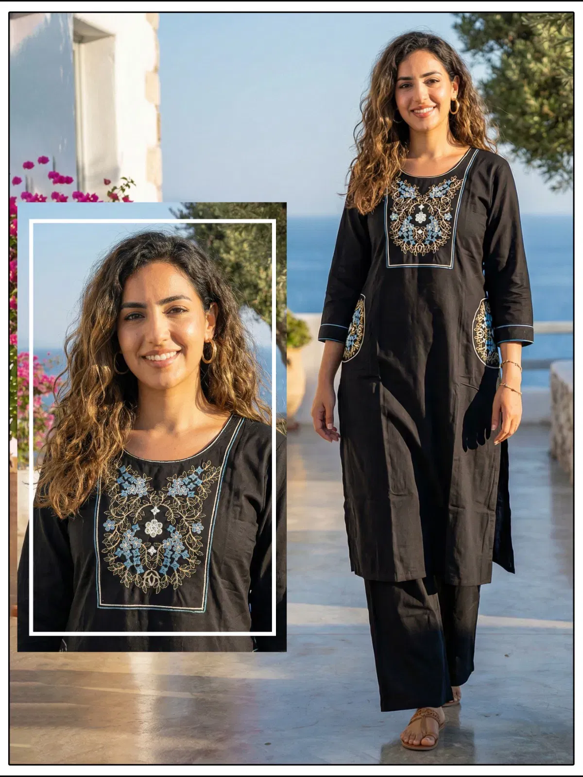 Buy Naisha K 647 Dhabu Cotton With Work Kurti and Pant Collection Wholesale 2026