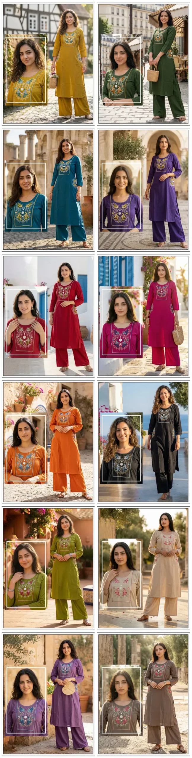 Buy Naisha K 647 Dhabu Cotton With Work Kurti and Pant Collection Wholesale 2026