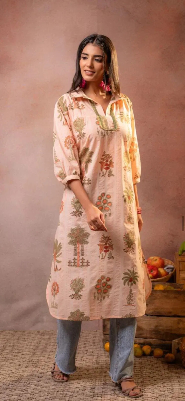 Stylish Naisha K 648 Cotton With Work Casual Wear Kurti Collection Wholesale 2026