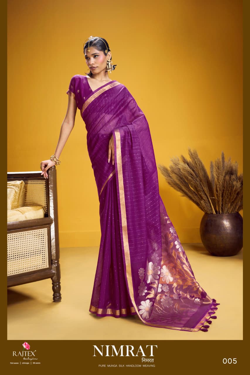 Beautiful Rajtex Nimrat Munga SIlk Saree Collection Wholesale 2026