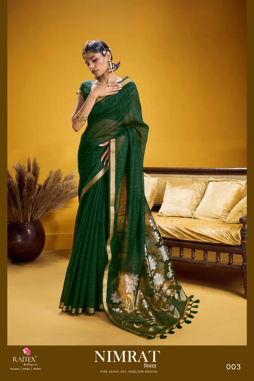 Beautiful Rajtex Nimrat Munga SIlk Saree Collection Wholesale 2026