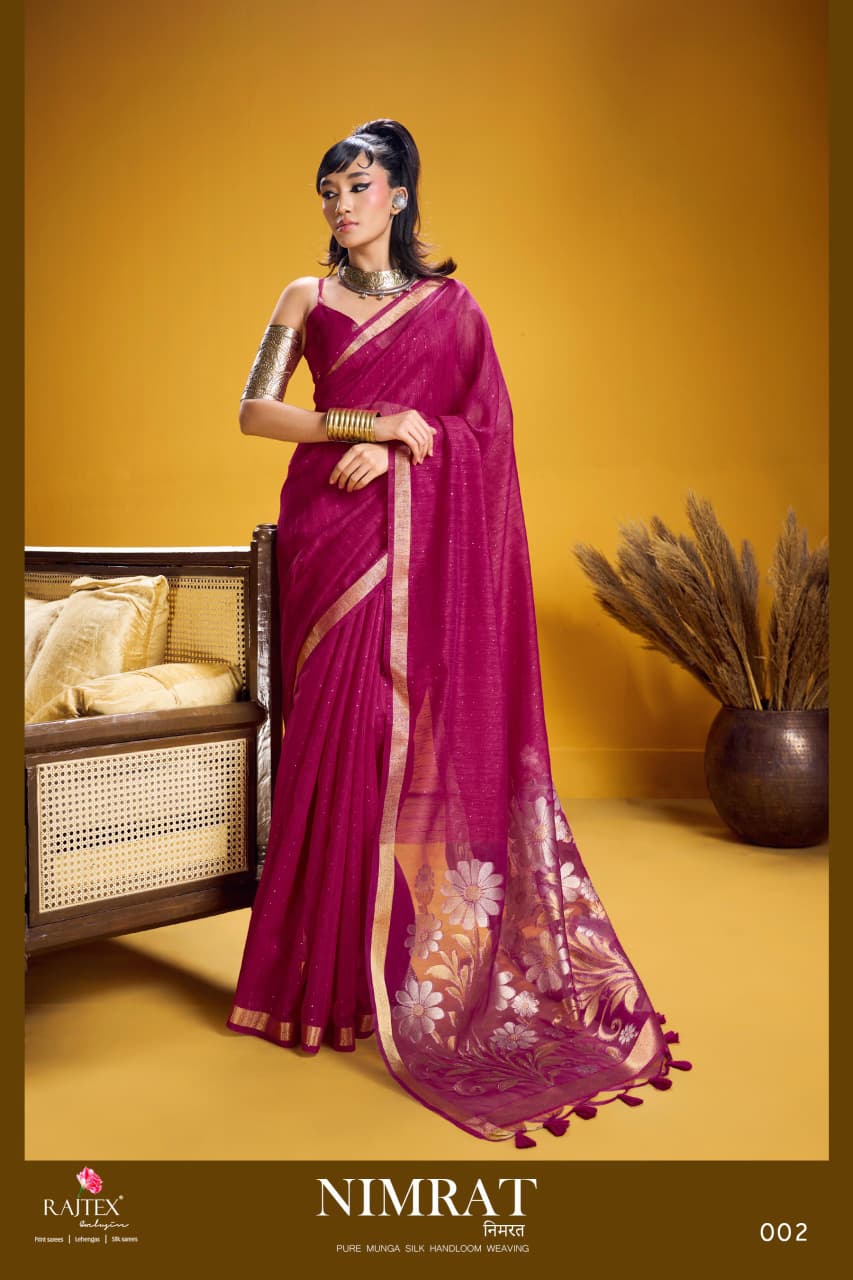 Beautiful Rajtex Nimrat Munga SIlk Saree Collection Wholesale 2026