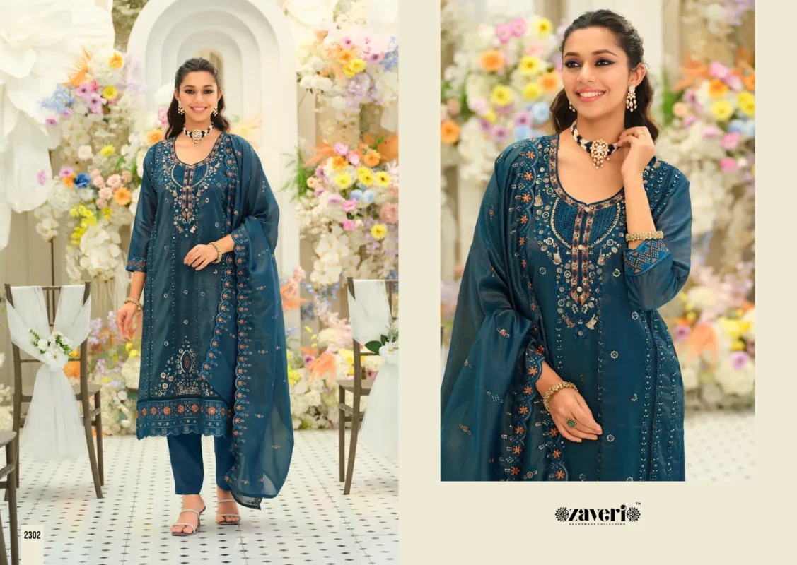 Beautiful Zaveri Aarohi Simar With Embroidery Work Top Bottom And Dupatta Collection Wholesale 2026