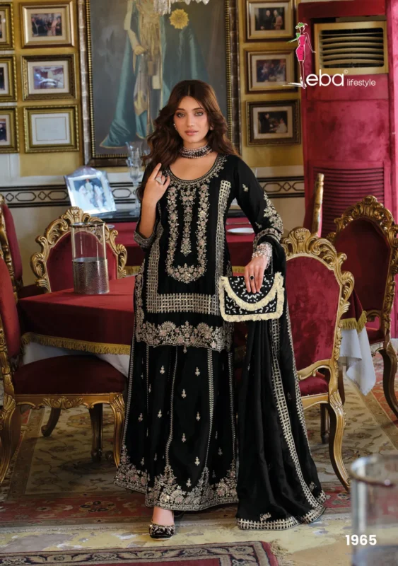 Buy Eba Afrin Black And White Chinon Embroidery Work Top Bottom And Dupatta Collection Wholesale 2026 2 Buy Eba Afrin Black And White Chinon Embroidery Work Top Bottom And Dupatta Collection Wholesale 2026