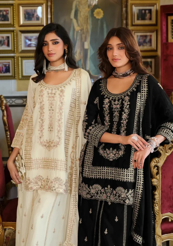 Buy Eba Afrin Black And White Chinon Embroidery Work Top Bottom And Dupatta Collection Wholesale 2026 8 Buy Eba Afrin Black And White Chinon Embroidery Work Top Bottom And Dupatta Collection Wholesale 2026