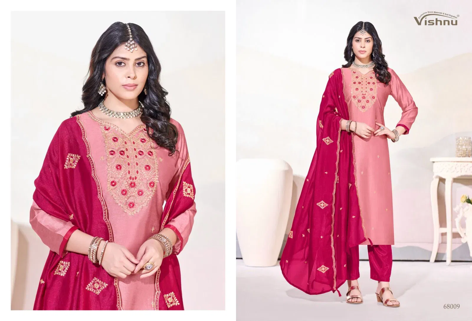 Launching Vishnu Arunika Vichitra Silk With Work Dress Material Collection Wholesale 2026