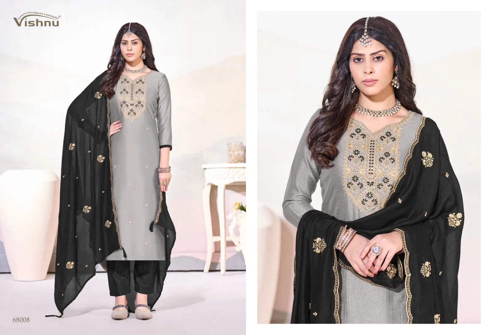 Launching Vishnu Arunika Vichitra Silk With Work Dress Material Collection Wholesale 2026
