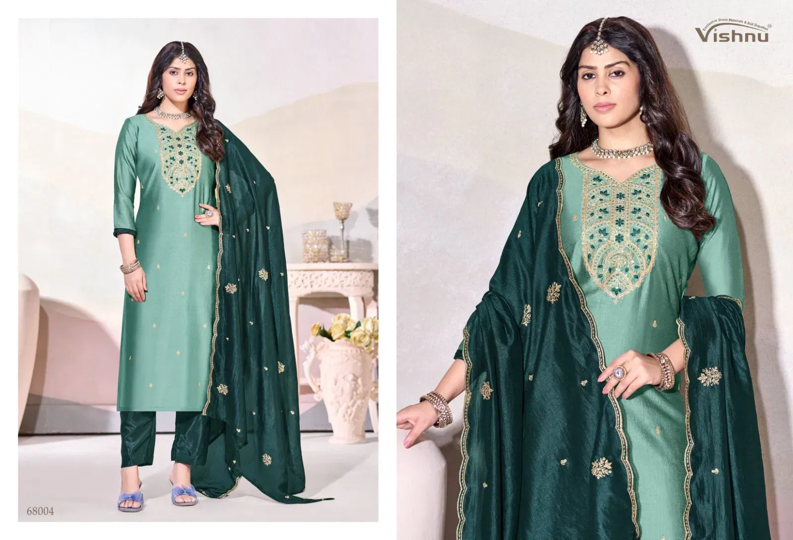 Launching Vishnu Arunika Vichitra Silk With Work Dress Material Collection Wholesale 2026