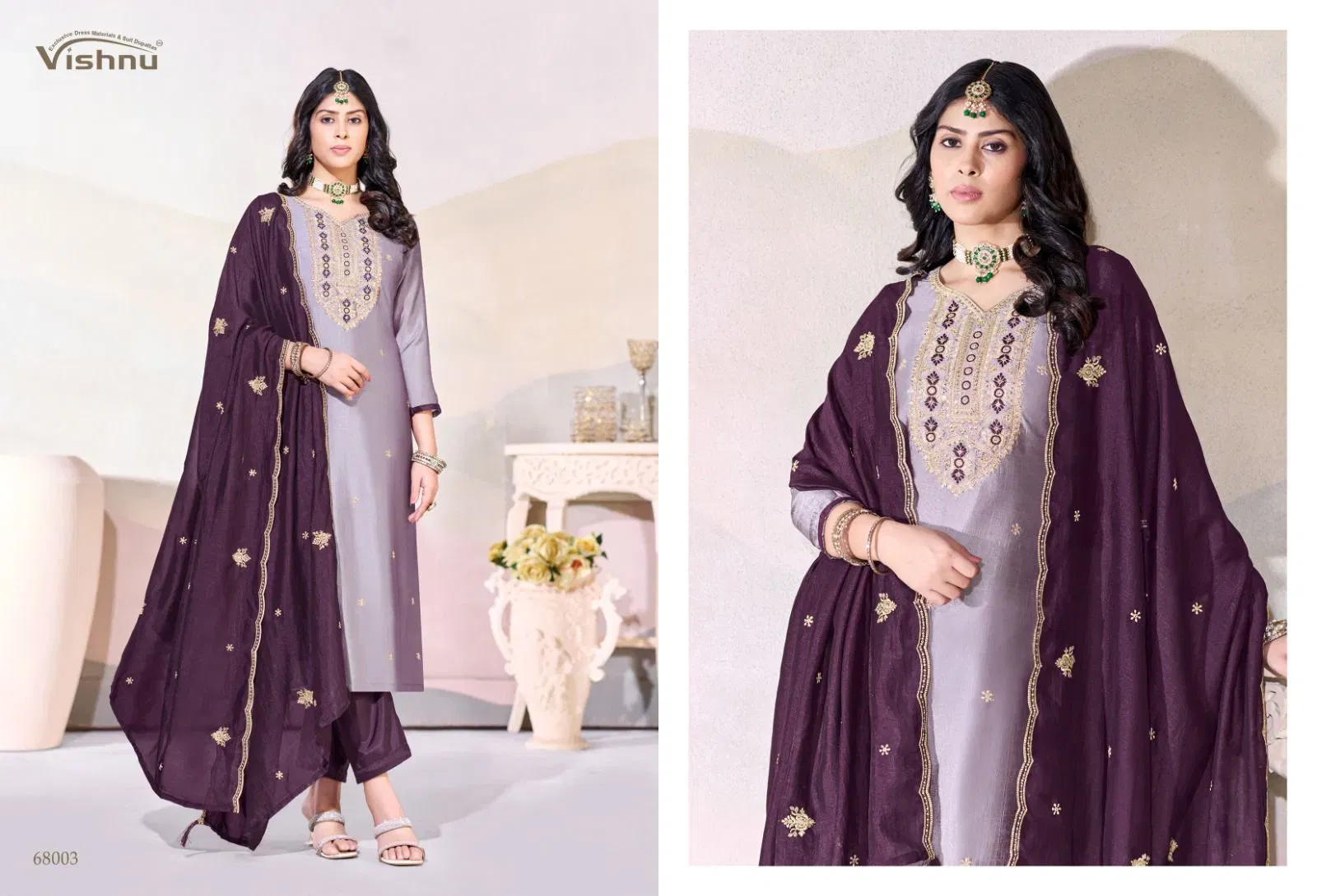 Launching Vishnu Arunika Vichitra Silk With Work Dress Material Collection Wholesale 2026