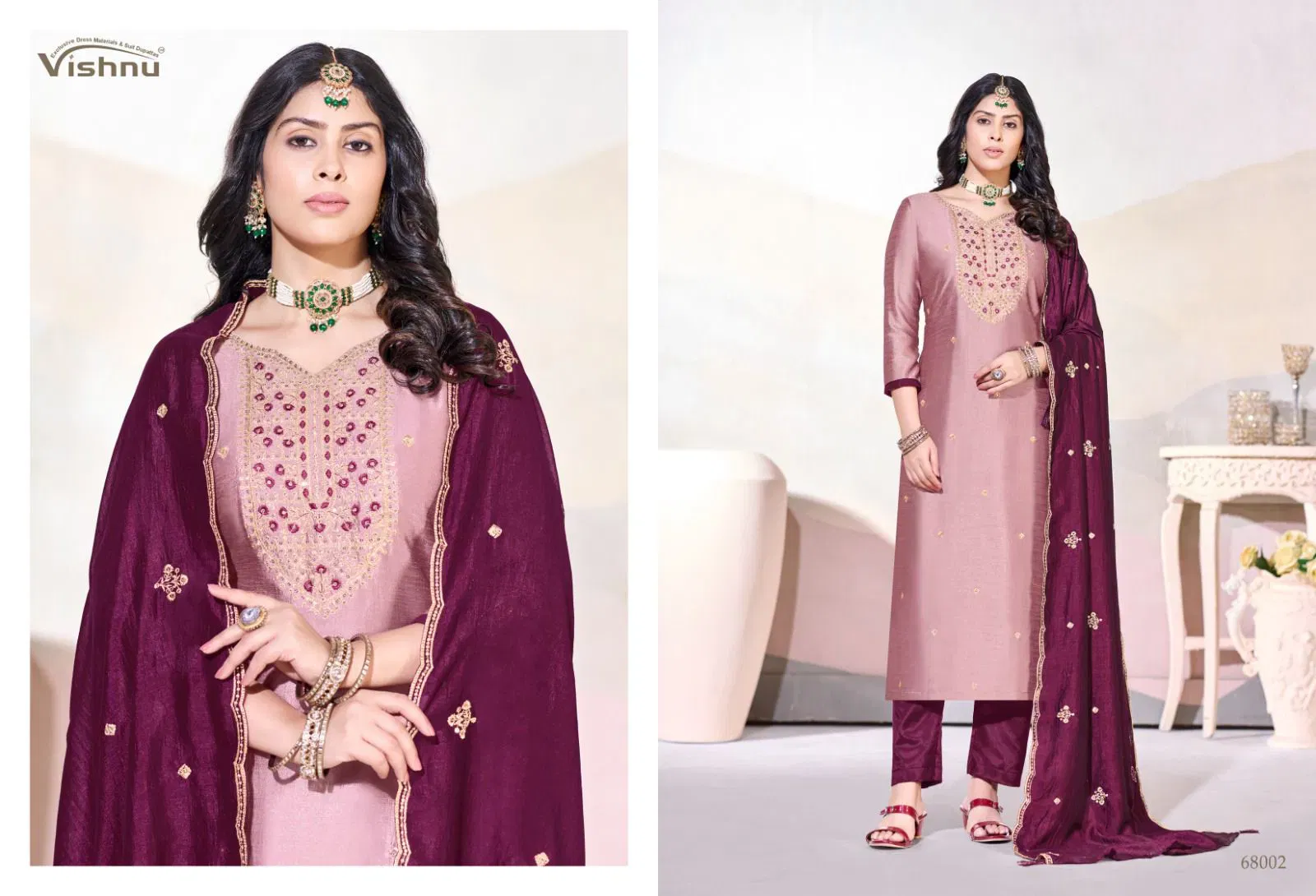 Launching Vishnu Arunika Vichitra Silk With Work Dress Material Collection Wholesale 2026