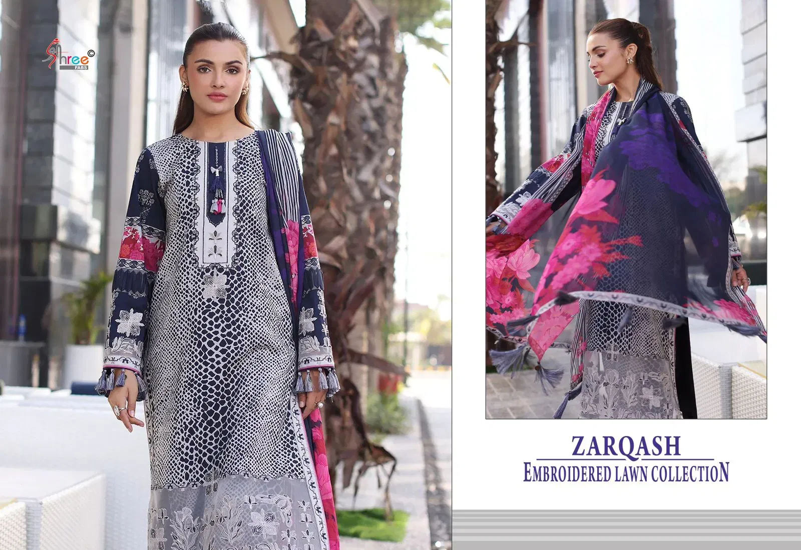 Stylish Shree Zarqash Chiffon Dupatta Cotton Print Pakistani Salwar Kameez Collection Wholesale 2026